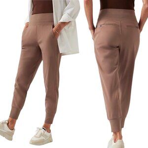 Athleta Venice High Rise Jogger Pants in Rustic Beige Brown, size L